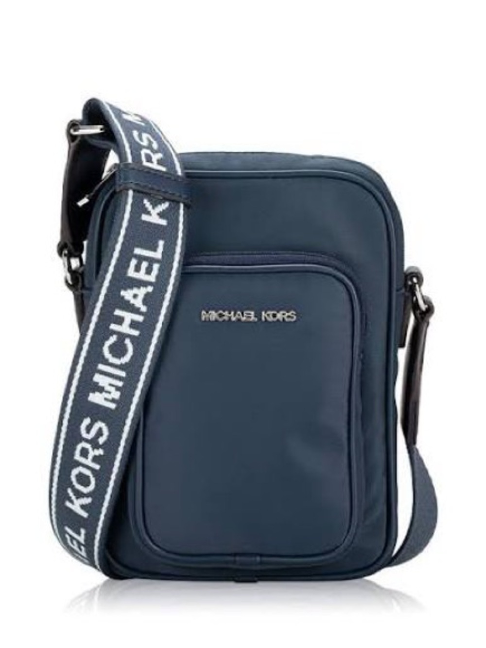 Michael Kors Khai Nylon Crossbody bag in Navy w/Signature Strap NWT